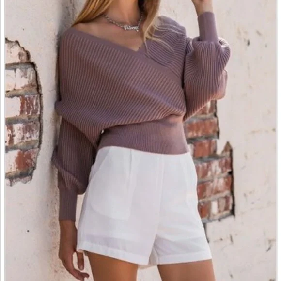 Hope Horizon Purple Wrap Knit Top - Picture 14 of 14